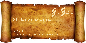 Gitta Zsuzsanna névjegykártya